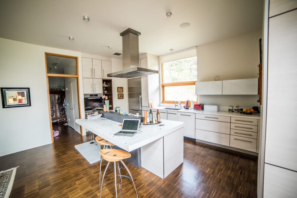 Open floor plan kitchen in Colorado foothills