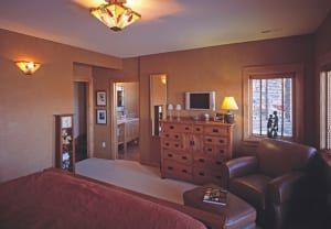Bedroom in Colorado custom home