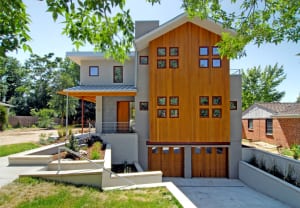 Denver modern custom home exterior