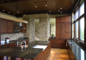 Sunshine canyon custom home interior with contemporary rustic finishes