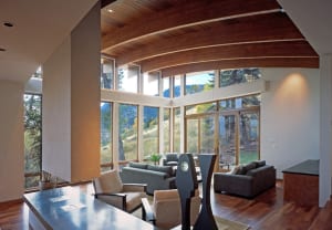 Colorado Green Custom home open floor plan living room