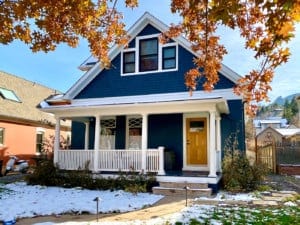 Boulder Remodel - Exterior of home with a fresh coat of deep blue paint